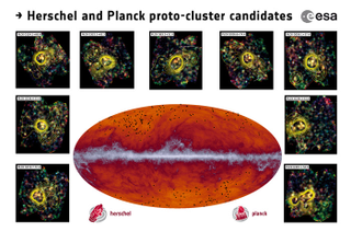 Illustration for article titled These 234 Proto-Clusters Are A Rare Look Into Galaxy Cluster Formation